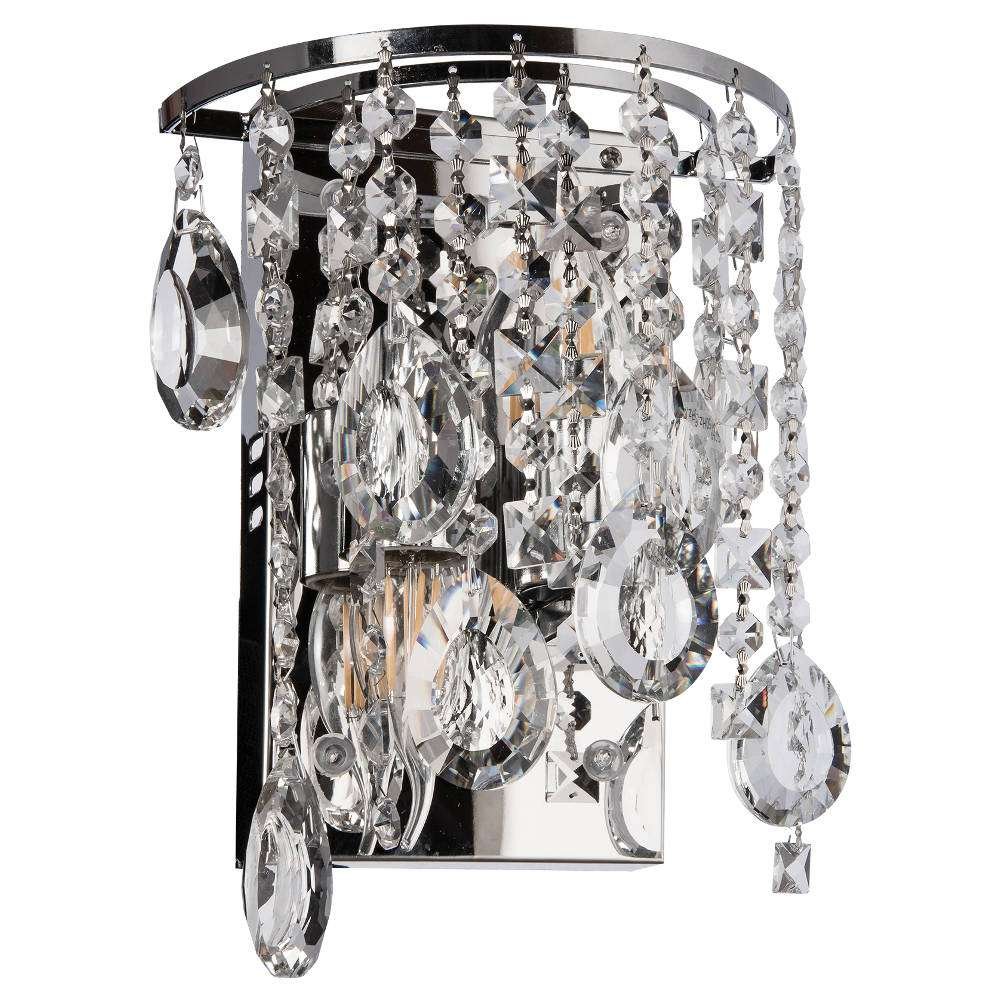 Zdjęcia - Żyrandol / lampa LAMPA ścienna VEN K-E 1380/2 kryształowa OPRAWA kinkiet LED 9W 4000K glamo