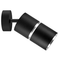 Lampa ścienno-sufitowa 1xGU10 czarna ruchoma BAMBOO 324573 Polux