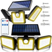 Lampa Solarna 110 Led Z Czujnikiem Ruchu Zmierzchu Ogrodowa Pilot
