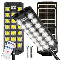 LAMPA SOLARNA 2400W Z CZUJNIKIEM RUCHU I ZMIERZCHU OGRODOWA + PILOT
