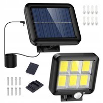 LAMPA SOLARNA CZUJNIK RUCHU ZMIERZCHU 8W 120 LED 800 LM