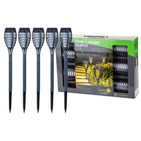 LAMPA SOLARNA LED POCHODNIA EFEKT PŁOMIENIA 5 SZT
