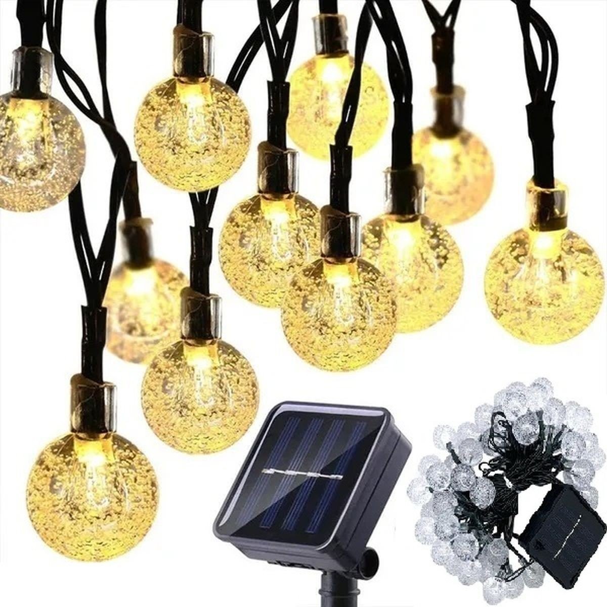 Lampa solarna ogrodowa girlanda łańcuch solarny 6m 40 led