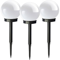 LAMPA SOLARNA OGRODOWA GIRLANDA LED KULA WBIJANA OZDOBNA DEKORACYJNA 3 SZT