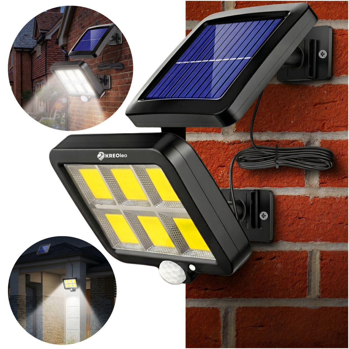 LAMPA SOLARNA OGRODOWA LED ULICZNA ZEWNĘTRZNA Z CZUJNIKIEM RUCHU ZMIERZCHU