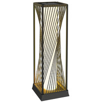 Lampa solarna Outsunny Solar Floor Lamp, rattanowa z czujnikiem światła, 25 diod LED, lampa solarna w stylu boho, IP44, wodoodporna, do ogrodu, na balkon, na zewnątrz, trawnik, podwórko