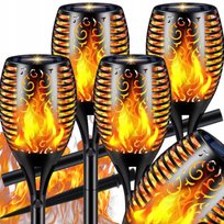 Lampa SOLARNA POCHODNIA LED Lampy Ogrodowe Solarne Ogrodu Wbijana Płomień
