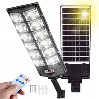 LAMPA SOLARNA ULICZNA 1200 W 45000 lm CZUJNIK RUCHU ZMIERZCHU + PILOT