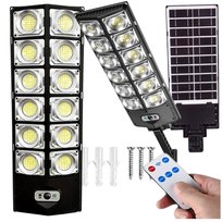 LAMPA SOLARNA ULICZNA OGRODOWA LATARNIA 2000W 45000Im CZUJNIK RUCHU + PILOT
