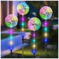 Lampa solarna wbijana BUCASA czarny 66 cm 4 szt. Inna marka