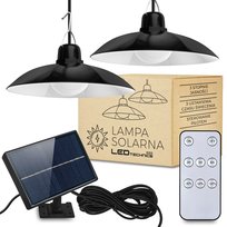 LAMPA SOLARNA WISZĄCA OGRODOWA ZEWNĘTRZNA altana taras CZUJNIK + pilot