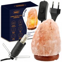 Lampa Solna 1-2kg Jonizator Sól Himalajska Nocna Do Biura Gotowy Zestaw Berge