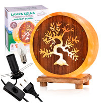 Lampa solna AURORA sól himalajska dekoracja lampka nocna do biura wystrój