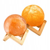 Lampa solna lampka z soli himalajskiej drewniany stojak jonizaotr powietrza