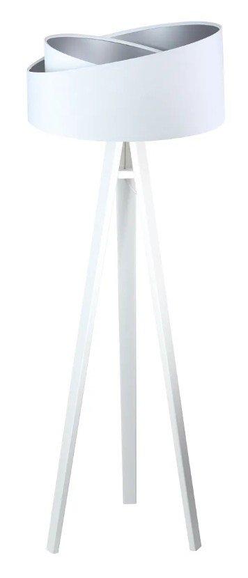 Lampa stojąca GEMSTONE biała/srebrna