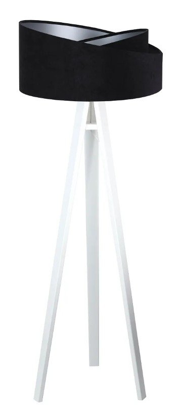 Lampa stojąca GEMSTONE czarna/srebrna/biała