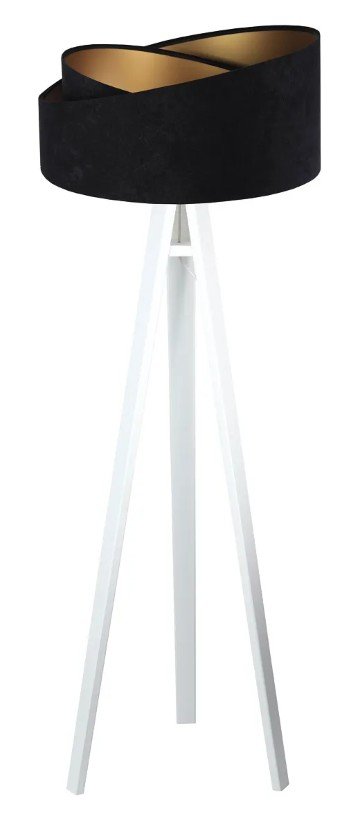 Lampa stojąca GEMSTONE czarna/złota/biała