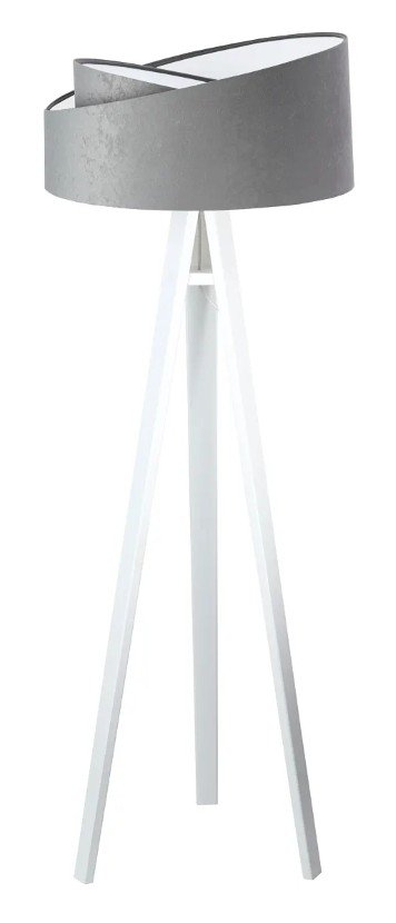 Lampa stojąca GEMSTONE szara/biała