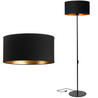 Lampa stojąca podłogowa LOFT ABAŻUR czarny złoty