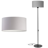 Lampa stojąca podłogowa LOFT ABAŻUR szary