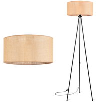 Lampa stojąca podłogowa RUSTYKALNA TRÓJNÓG ABAŻUR JUTA beżowy
