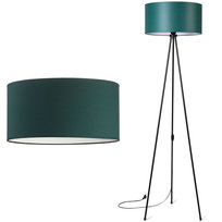 Lampa stojąca podłogowa TRÓJNÓG METALOWY ABAŻUR zielony