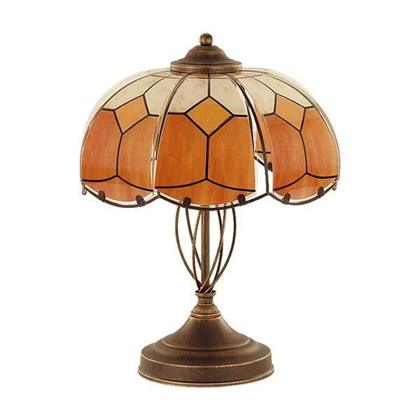 Фото - Настільна лампа Alfa Lampa stołowa  Witraż 10658, E14, pomarańczowa 