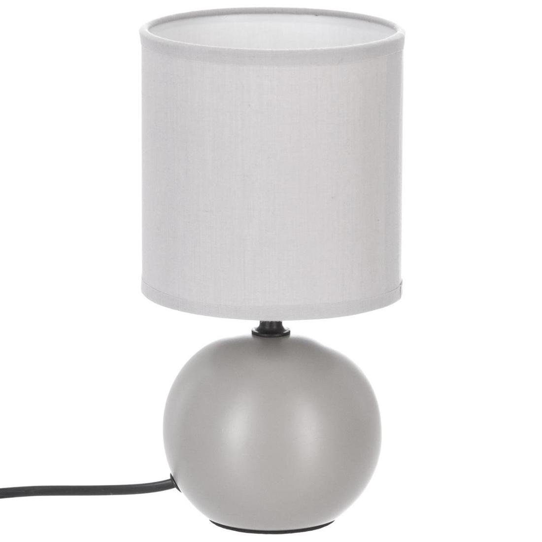 Lampa stołowa ceramiczna BOULE GRIS, 25 cm, szary