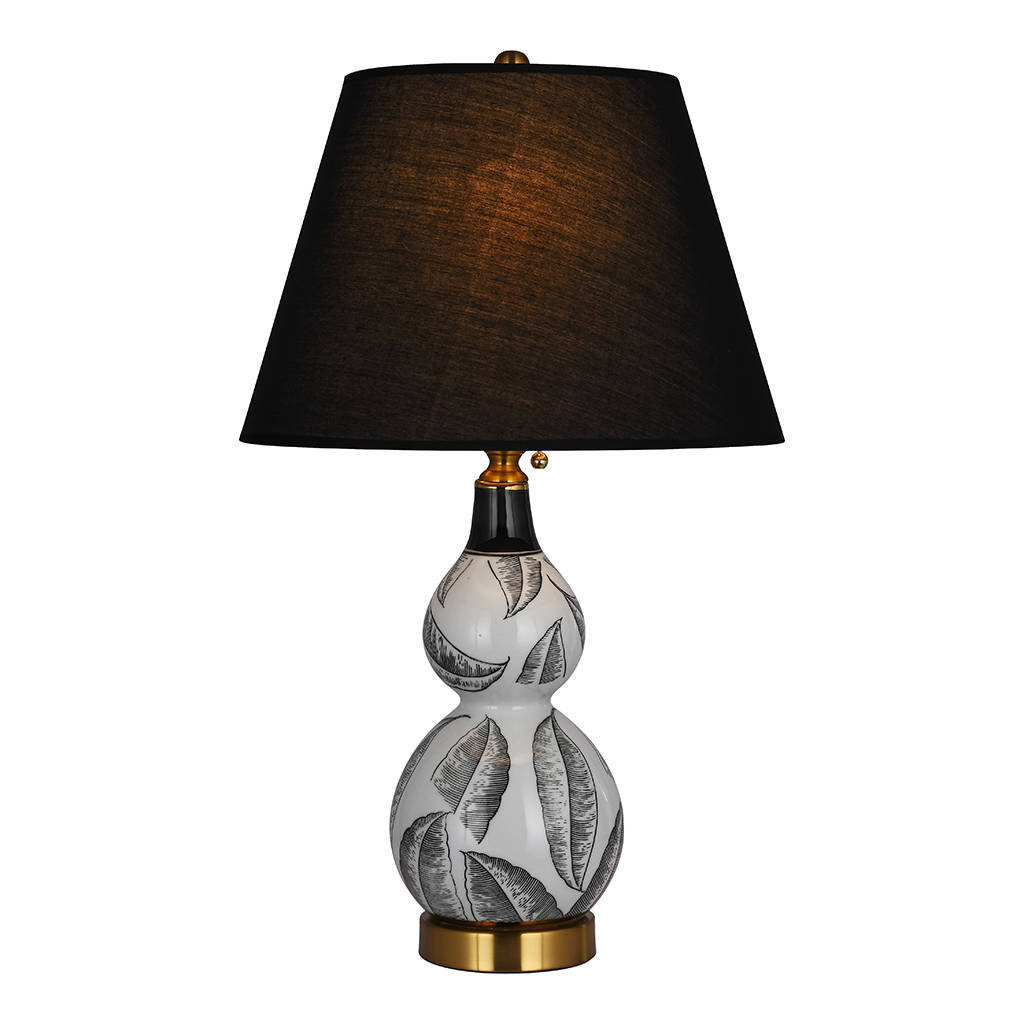 Фото - Настільна лампа Lampa stołowa ceramiczna LOTA DECO czarna