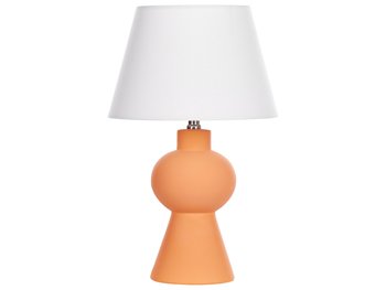 Lampa stołowa ceramiczna pomarańczowa FABILOS - Beliani