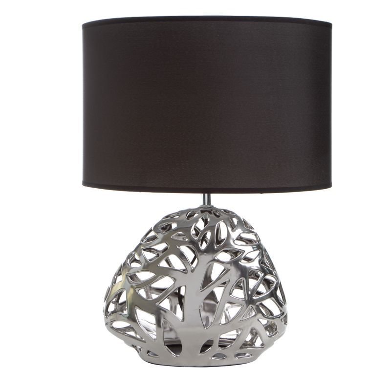 Lampa Stołowa Dakota 37X19X52 Srebrna + Czarna-Zdjęcie-0
