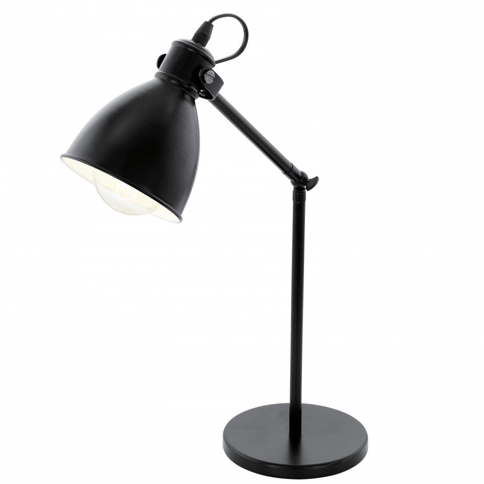 Lampa stołowa EGLO Priddy 49469, E27, czarna