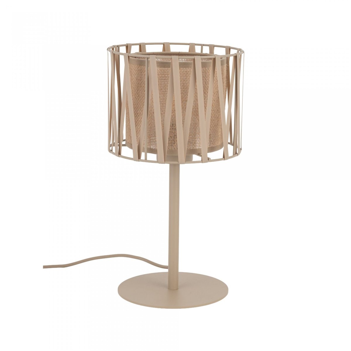 TK Lighting Tk Lighting Beżowy Lampa Stołowa Harmony Sabia Juta 16198