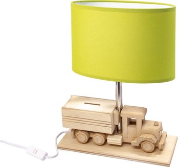 Lampa stołowa HELLUX Ciężarówka Skarbonka, zielona, E27, 14x27x32 cm - Hellux
