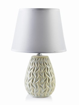 Lampa stołowa lampka nocna LETI BEIGE 12x10xh30 cm biało-beżowa - Mondex