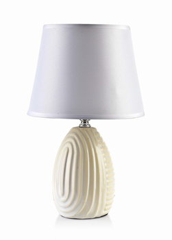 Lampa stołowa lampka nocna LETI BEIGE 9x10xh33 cm beżowo-biała - Mondex