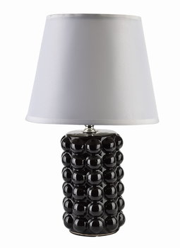 Lampa stołowa lampka nocna LETI BUBBLE 9,5x9,5xh31 cm czarna +biały klosz - Mondex