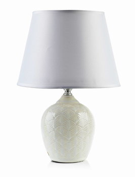 Lampa stołowa lampka nocna LETI NATURAL 12x9xh30 cm beżowo-biała - Mondex