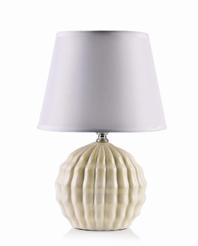 Lampa stołowa lampka nocna LETI NATURAL stołowa 15x9,5xh28 cm beżowo-biała - Mondex