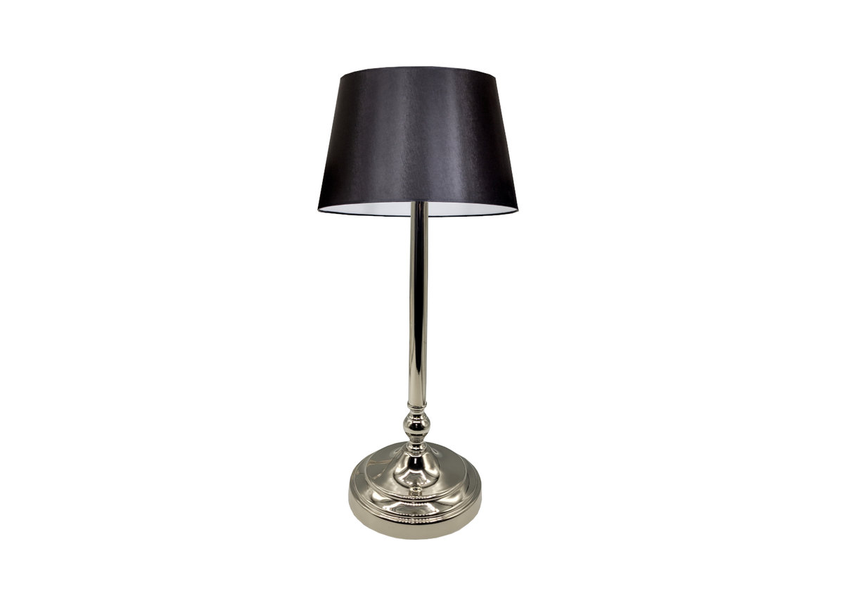 Фото - Настільна лампа Tchibo Lampa stołowa lampka nocna srebrna czarna 55 cm 