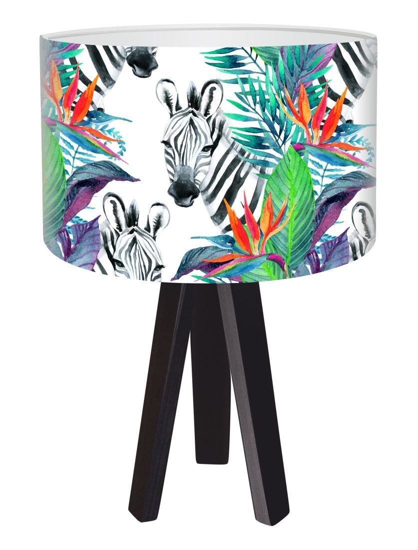Фото - Настільна лампа Zebra Lampa stołowa MACODESIGN  tropiku mini-foto-414cz, 60 W 