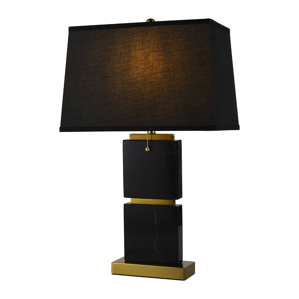 Фото - Настільна лампа Lampa stołowa marmurowa MARGARET czarna