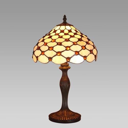 Lampa stołowa PREZENT Tiffany 53, E27, brązowa