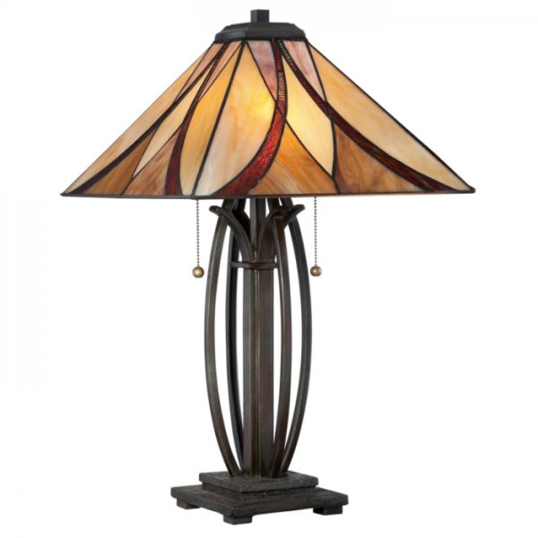 Lampa stołowa QUOIZEL Asheville QZ/Asheville/TL, E27, brązowa