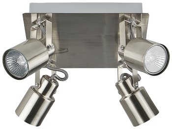 Lampa sufitowa 4-punktowa metalowa srebrna BONTE - Beliani