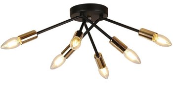 Lampa Sufitowa Czarno-Złota 6X40W E14 Tiara 36-79718 - Candellux Lighting