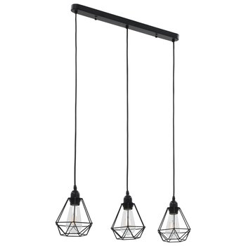 Lampa sufitowa, diamentowe klosze, czarna, 3 żarówki E27 - vidaXL