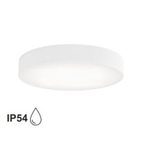 Lampa sufitowa łazienkowa na taras plafon CLEO 500 IP54 Biały 50 cm z Czujnikiem Ruchu