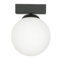 Lampa Sufitowa Led Czarna Plafon Loft z Białym Kloszem 1xe14 Arial 13-355