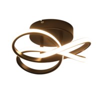 Lampa sufitowa LED NETTLIFE do kuchni – 28 W, czarna, do kuchni, nowoczesny design z czterema listkami, do sypialni, 3000 K, ciepła biel